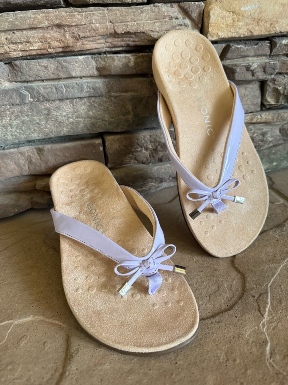 Vionic Bella II Thong Sandal Pastel Lilac, Size 8.5
